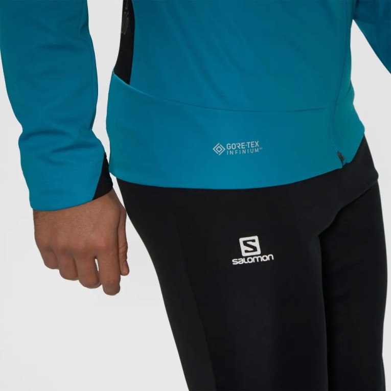 Salomon Gore Tex Infinium Windstopper Pro Bundy Panske Tyrkysové | SK 5ZSHLJ